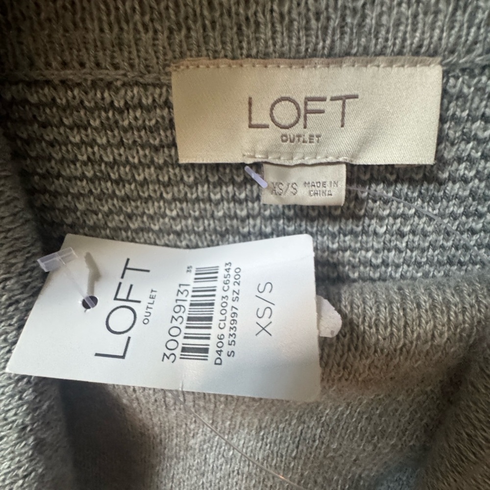 Loft Outlet Plaid Pullover‎ Poncho Sweater size XS/S NWT - Picture 4 of 6